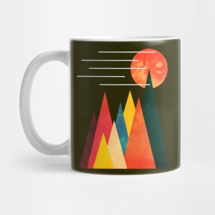 Minimalist Abstract Nature Art #5 Linear and Colorful Mountains Mug